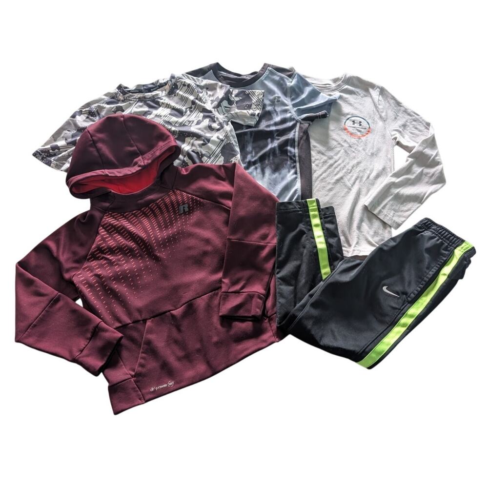 Boys Activewear Bundle - Athletic Tops & Pants size S 6/7